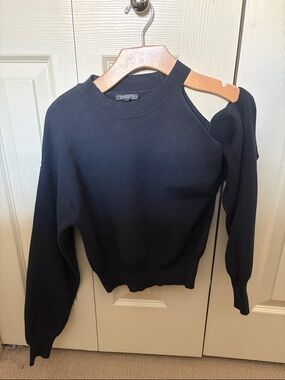 Dynamite navy Asymmetric Cutout Knit Sweater